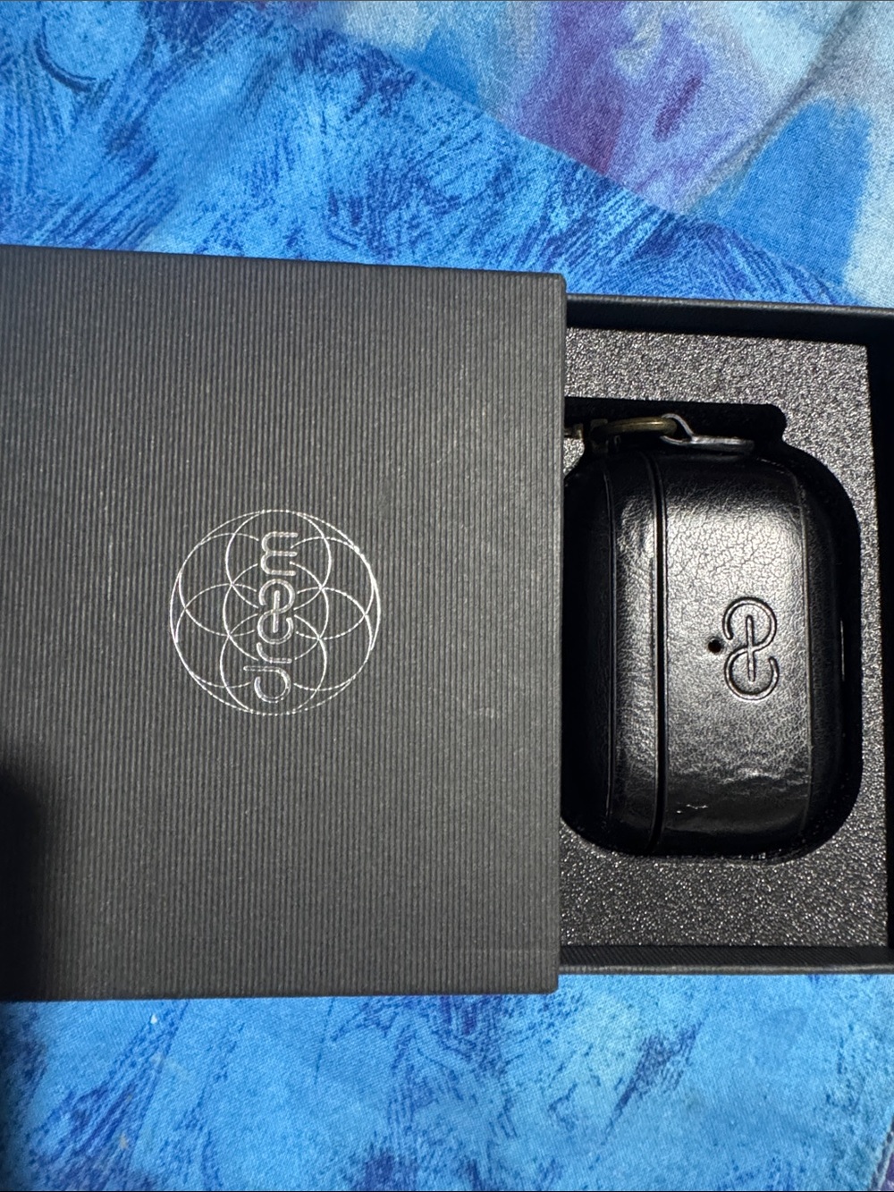 Black Leather Dreem AirPods Pro Case with Branded Logo